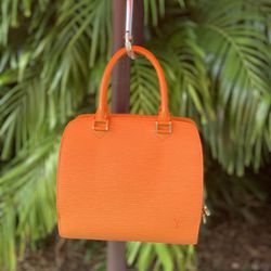 Louis Vuitton Epi Ponneuf  Mandarin Orange Women's Bag Tote Bag M5205H