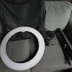 Ring Light,19inch LED Ring Light with Stand &LCD Display Adjustable Color Temperature 3000K-5800K