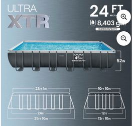 Above ground pool 12x24x52