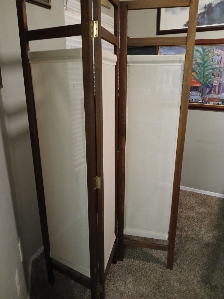 3 Panel Red Lantern Privacy Dividing Screen