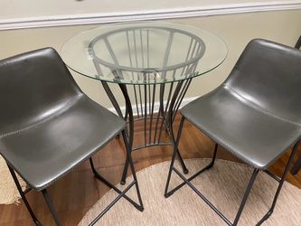 Bar height table and chairs