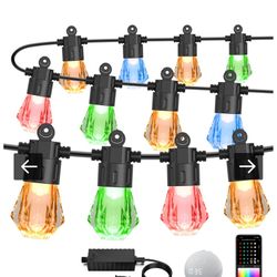 XMCOSY Dimmable Acrylic Bulbs Smart String Lights RGBCW Color Changing