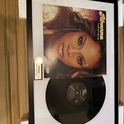 Rihanna Music Of The Sun Signed Album & Vinyl Framed PSA Authenticated