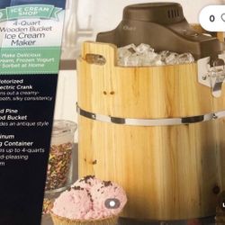 Oster wooden ice cream maker sale