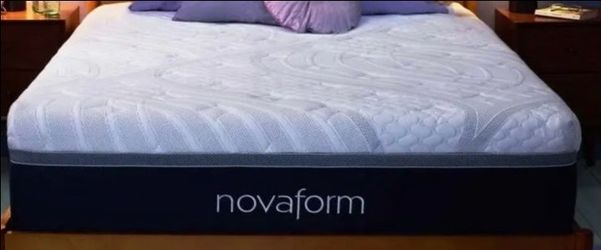 12" Queen Size Novaform Mattress- Box Spring And Bed Frame Optional