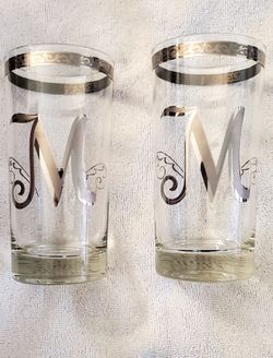 Monogramed ...letter M  drinking glasses...