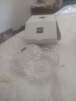Cut crystal nut bowls or jewelry bowls