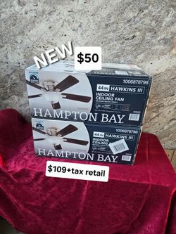 New hampton bay 44 " ceiling fan $109+tax retail each