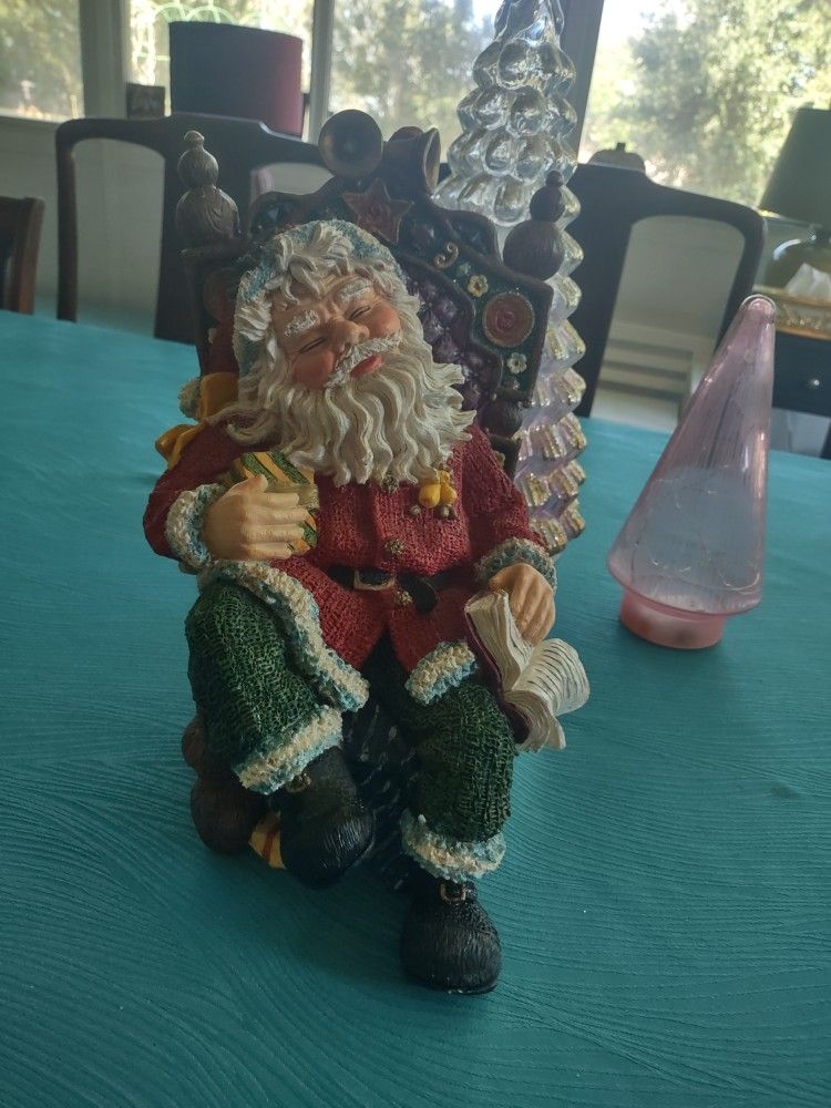 Large Napping Santa Table Top Figure
