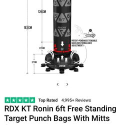 RDX Standing Punch/Kick Bag Plus Gloves, Wraps, Etc.