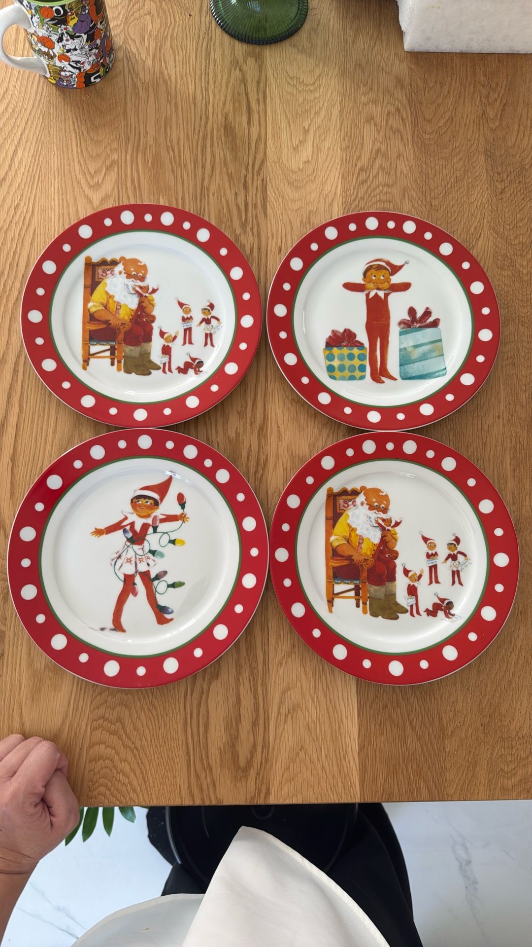 Elf On The Shelf Ceramic Plate Set 9” Pottery Barn