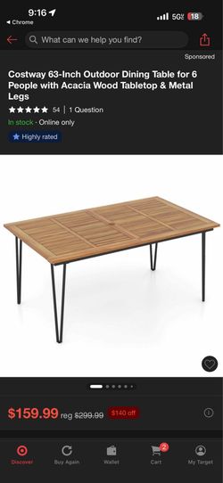 Outdoor dining table