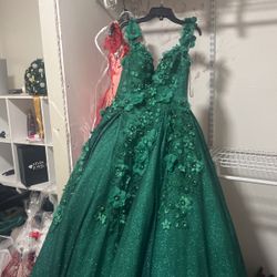 Vestido Verde Obscuro