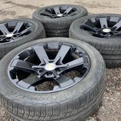 22” Cadillac Escalade GMC Sierra Yukon Denali Wheels Rims Tires Chevy Silverado Tahoe Suburban Set