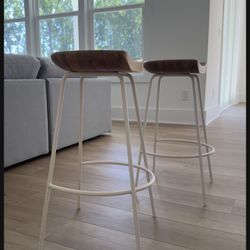 2 West Elm Stools 