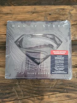 Man of Steel Motion Picture Soundtrack in Steel Packaging-New, Sealed