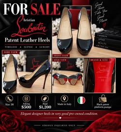 ⨠AUTHENTIC CHRISTIAN LOUBOUTIN HEELS FOR SALE āØ