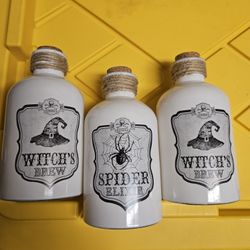 New Halloween Decorative Bottles (Witches and Spiders)