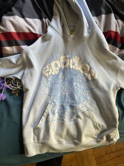 Medium, Blue Sp5der Hoodie For Sale.