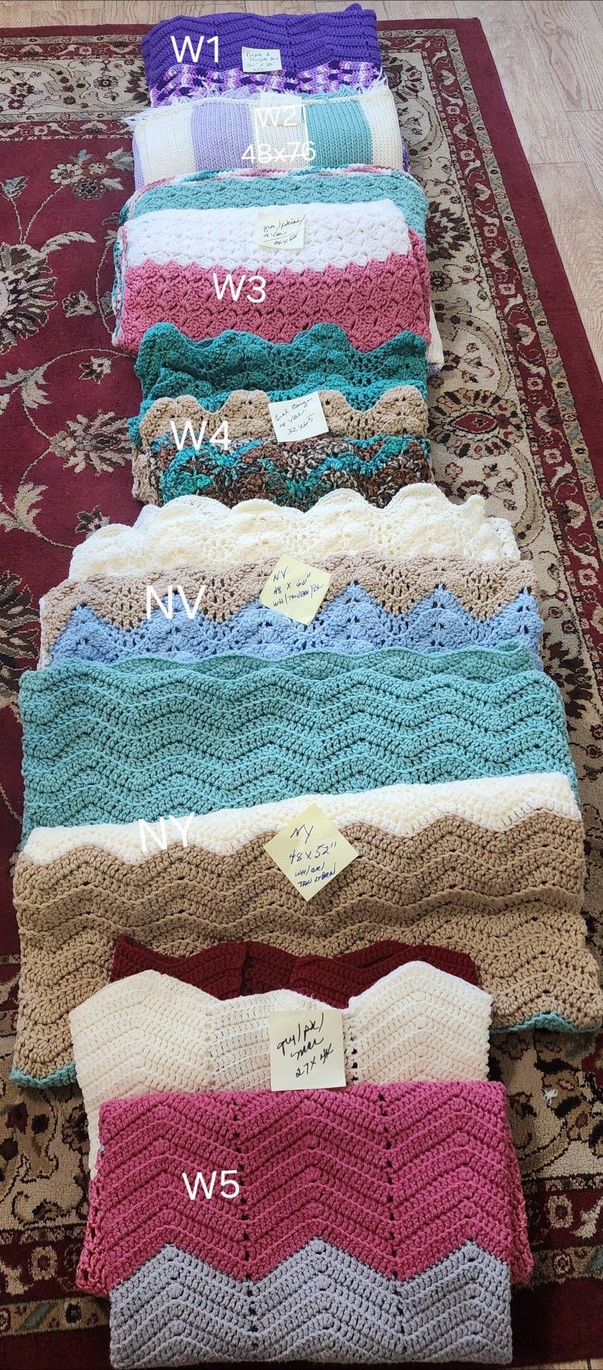 Crocheted Blankets, Handmade