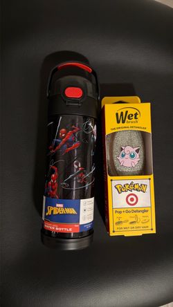 Spider-Man 16oz Bottle & Pokémon Wet Brush Bundle
