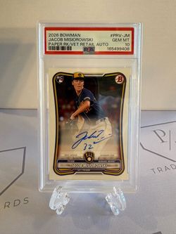 2026 Bowman - Jacob Misiorowski #PRV-JM Paper Auto 🔥Rare🔥 PSA 10 (RC) (Z)
