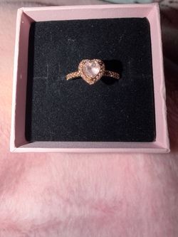 pandora rose gold heart ring