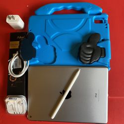 Apple IPad 6th Generation (9.7” Retina / Touch ID) 32GB with kids protective case, Pen & Accessories 