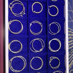 14K GOLD HOOPS 