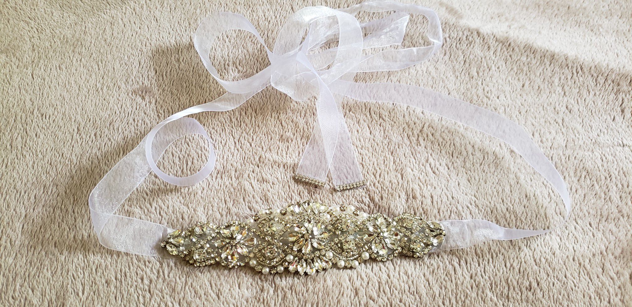 Beaded belt for wedding dress