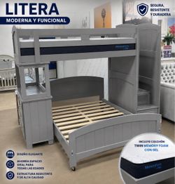 Litera para niños y adultos twin y full size