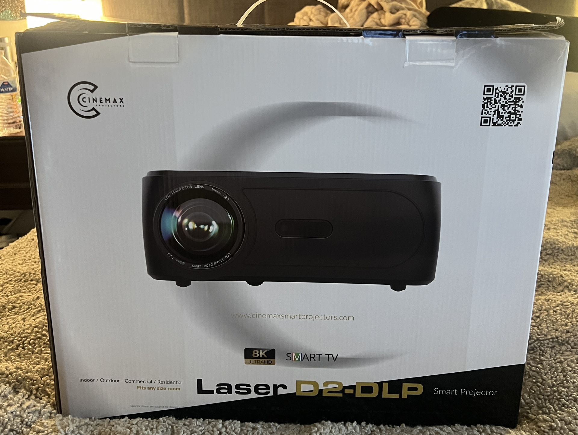 Cinemax Laser D2-DLP 8k Smart TV Projector And EVO 10 Home Theatre Sound Bar