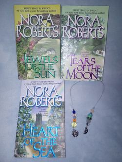 Nora Roberts The Irish Trilogy 3 Books Handmade Beaded Bookmarker 