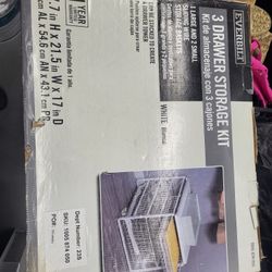 EVERBILT  3 DRAWER STORAGE KIT Color White   /  Kit De Almacenaje Con 3 Cajones Color Blanco