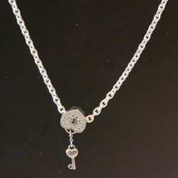 Pandora Necklace With Charm New 