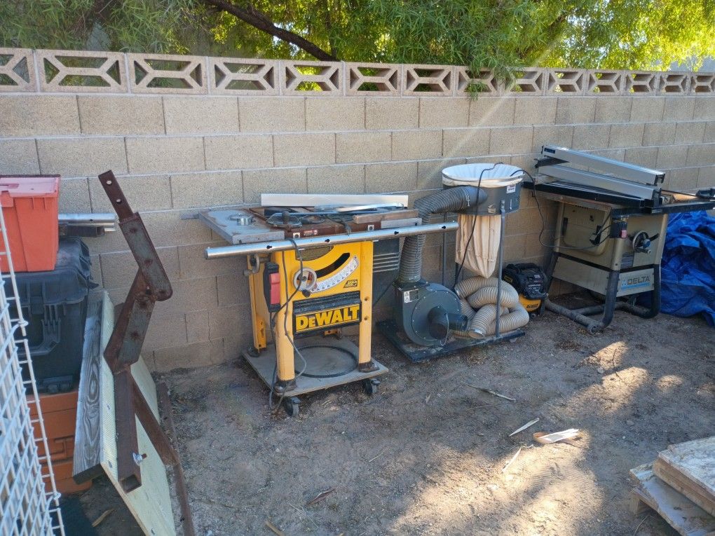 Table Saws,  and Woodshop tools 