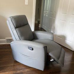 Chair Recliner Grey Blue Color 