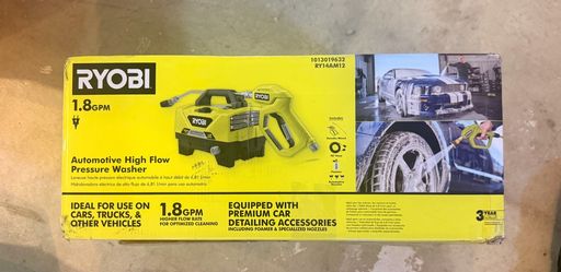 RYOBI 1200 PSI 1.8 GPM Cold Water Automotive High Flow Electric Pressure Washer Kit