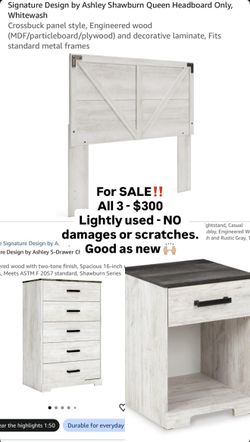 Full Size headboard, Chest, 1 Nightstand