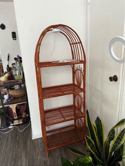 Boho Rattan bookshelf