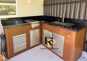 Modern Outdoor Kitchen with Composite Cladding