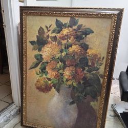 J. Ripoll Painting Flower Bouquet In Urn 46  ×36