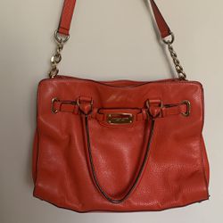 Red Michael Kors EST 1981 Handbag/ Shoulder Bag 
