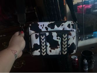 Cow print purse