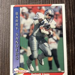 Pacific Trading Card - Barry Sanders - Lions 1990