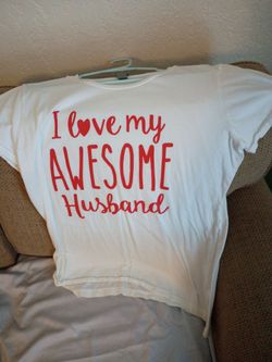 Ladies love my husband shirt size large good condition cash only