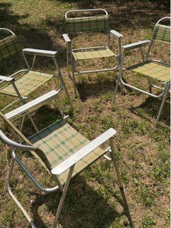 MCM aluminum patio chair. Outside deck chairs fold up chairs.