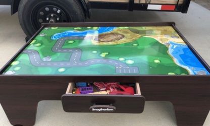 Imaginarium Mountain Rock Train Table – Assembled, New, 35+ Trains, 100+ Pieces