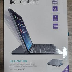 Logitech Ultrathin Magnetic BLUETOOTH clip-on keyboard cover. 3 Months Battery Life. NEW