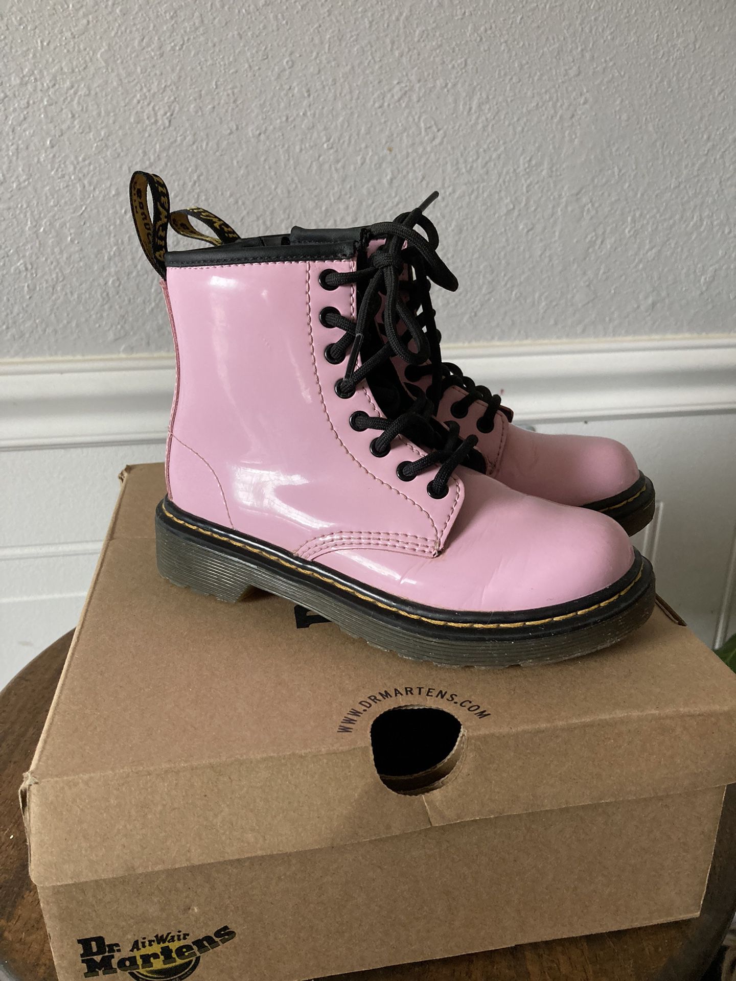Girls Dr Martins Pink Boots Size 12